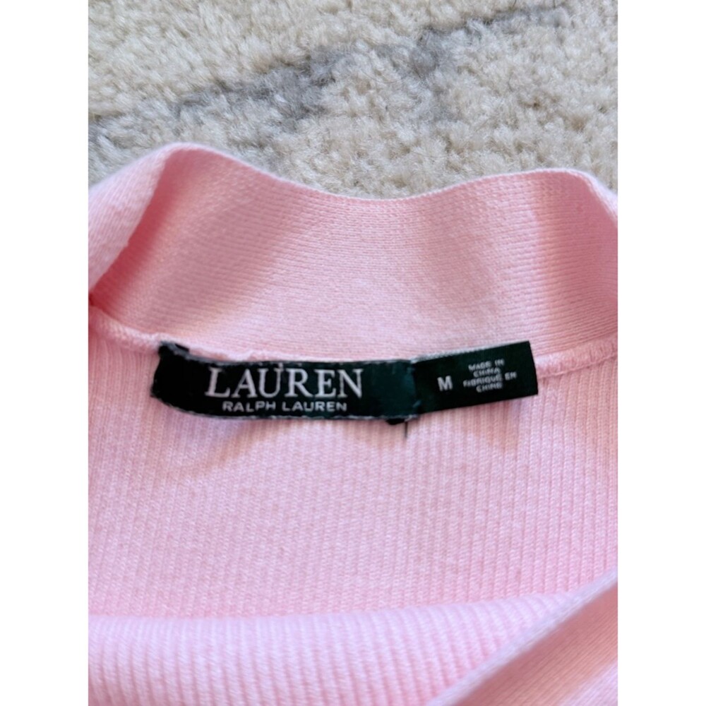 Ralph Lauren Pink Boatneck Sweater with Gold Buttons - Picture 5 of 8